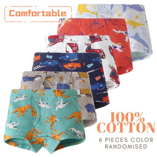 Toddler Boys 100% Cotton Boxer 6pk