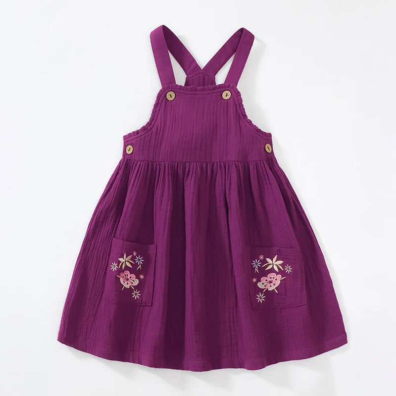 Sleeveless Flowers Dress Soft Cotton