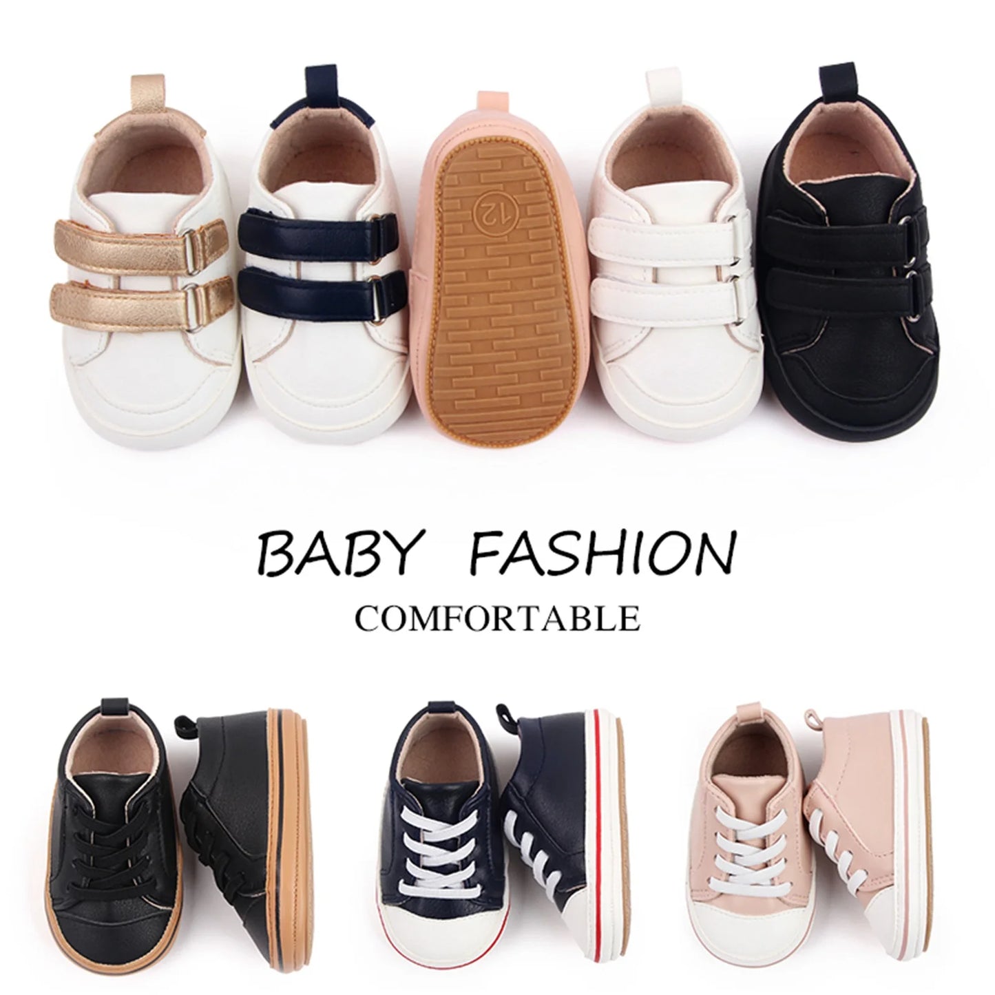 0-18M Anti-Slip leather sneakers