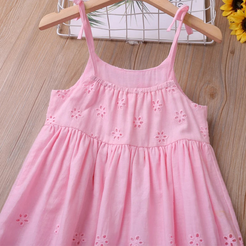 Hollow Flower Sleeveless Dress