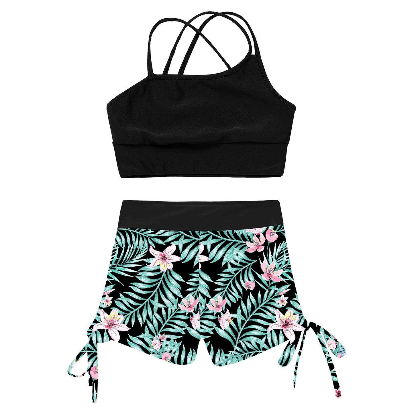 Crop Top with Shorts Sportswear