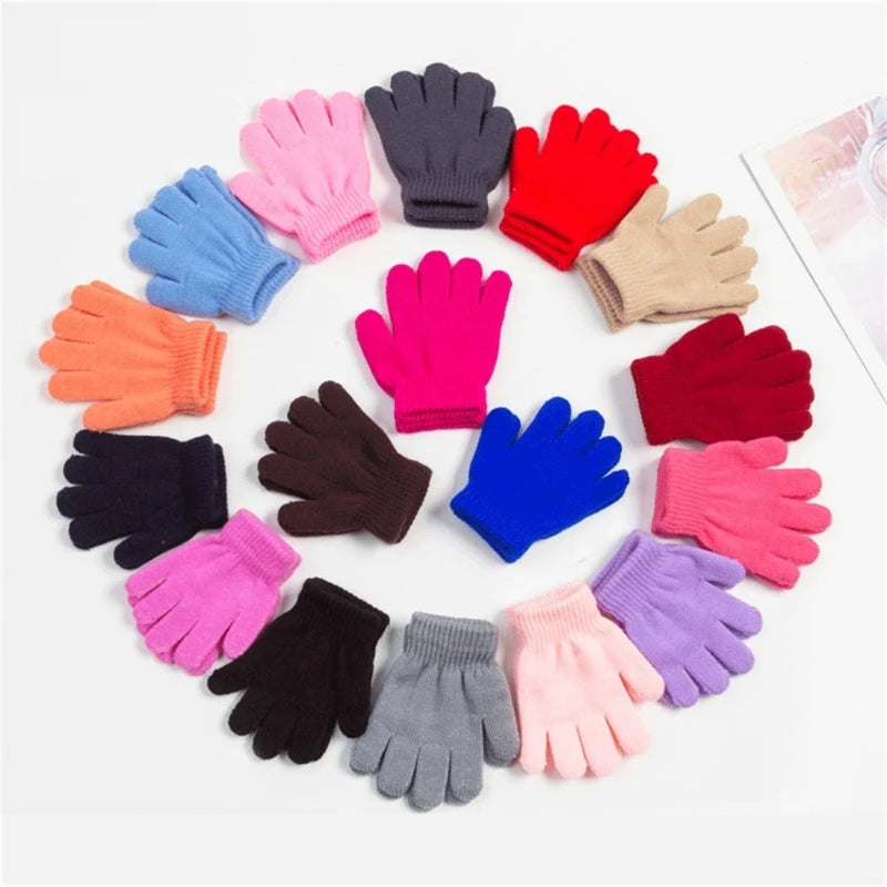 Winter Knitted Children's Gloves