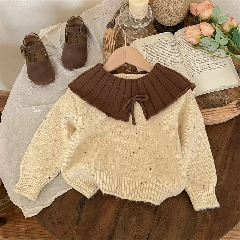 Knit Girls Sweater Casual Two-piece